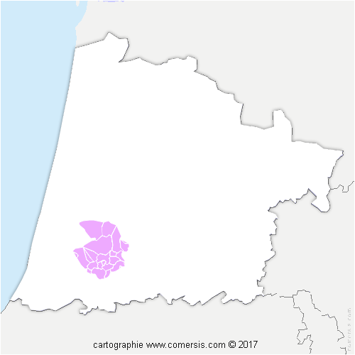 Communauté d'agglomération du Grand Dax cartographie