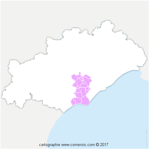 Communauté d'agglomération Hérault-Méditerranée cartographie