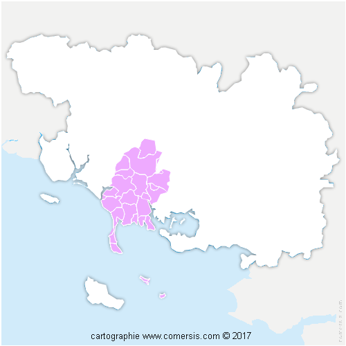Communauté de Communes Auray Quiberon Terre Atlantique cartographie
