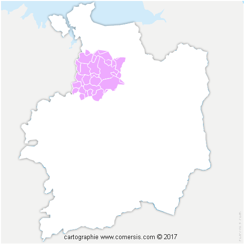Communauté de Communes Bretagne Romantique cartographie