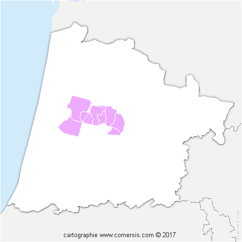 Communauté de Communes du Pays Morcenais cartographie