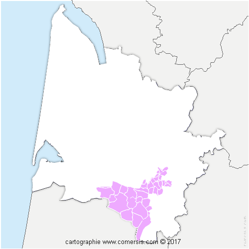 Communauté de Communes du Sud Gironde cartographie
