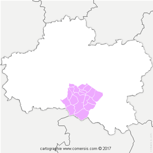 Communauté de Communes du Val de Sully cartographie