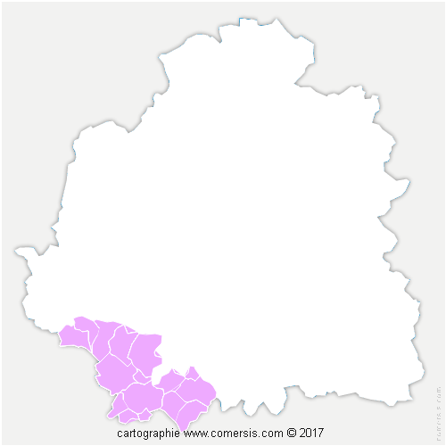 Communauté de Communes Marche Occitane - Val d'Anglin cartographie