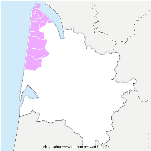 Communauté de Communes Médoc Atlantique cartographie