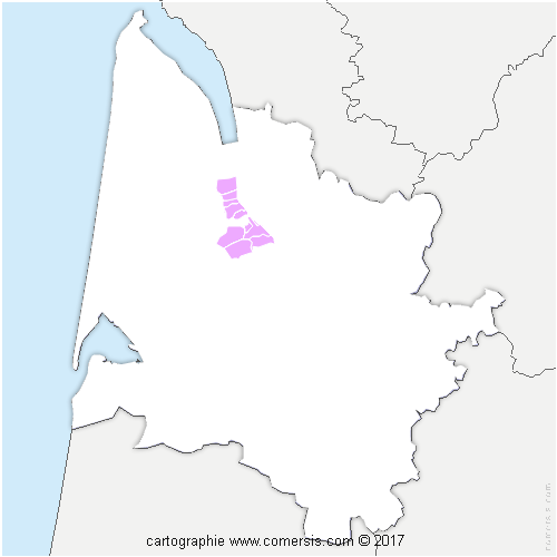 Communauté de Communes Médoc Estuaire cartographie