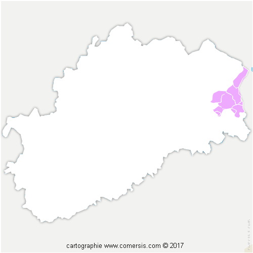 Communauté de Communes Rahin et Chérimont cartographie